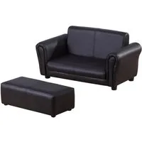 HOMCOM Sofa Kindersofa mit Hocker
