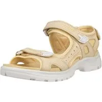 Ecco Yucatan Leder beige/weiss Damen Sandale