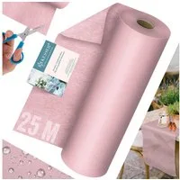 KESSER Tischläufer 25 m × 30 cm, wasserabweisend & abwaschbar, 30 g/m², anpassbare Vlies-Tischdekoration – für Feste aller Art geeignet