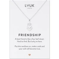 LUUK LIFESTYLE Freundschaftskette Herz-Anker, Herz und Anker Motiv, Freundschaftsgeschenk, Glücksbringer