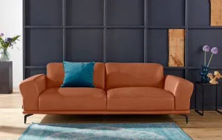 W.SCHILLIG 2,5-Sitzer "montanaa" mit Metallfüßen in Schwarz pulverbeschichtet, Breite 232 cm