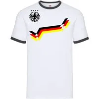 Blondie & Brownie T-Shirt Deutschland T-Shirt Herren Germany Print Fan Shirt Retro Kurzarm Herren T-Shirt Germany Print Retro Casual