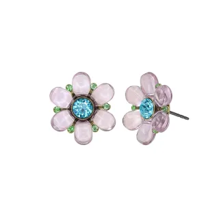 konplott - Florale Ohrstecker - Daisy Love pink