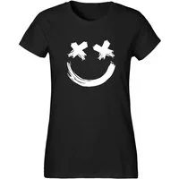Banco T-Shirt Damen Unifarben Smiley Gesicht Größe XS bis 6XL