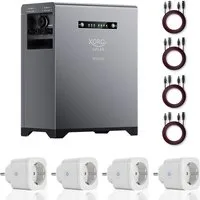 Xoro SPS 2155 mit 4x SPP16A Smart Plug Stromspeicher XORO SOLAR SPS 2155 630000 mAh (1 St), 2016 Wh LiFePO₄‑Speicher, erweiterbar bis 6048 Wh