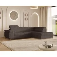 MOEBLO Ecksofa OSTIN, 290 cm – Modernes L-Sofa mit Schlaffunktion, Bettkasten und verstellbaren Kopfstützen, Cord oder Strukturstoff, - (BxHxT): 290 x 75–90 x 202 cm