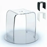 Libaro Dusch- und Badhocker für die Dusche MERAN Duschhocker modern hoch wasserfest aus Acryl, belastbar bis 180 kg, sehr stabil, für die Dusche geeignet, rutsch- und standfest