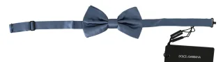 Dolce & Gabbana Blue 100% Col de cou réglable en soie