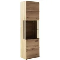 HARPER Vitrine Vitrine HARPER MAIHAR BHT 66x210x44 cm braun Glasschrank