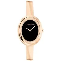 Calvin Klein Quarzuhr TWISTED BEZEL 25100057, Armbanduhr, Damenuhr, Edelstahlarmband, analog