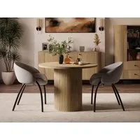 Compleo Esstisch rund, ausziehbar 100-188 cm, Küchentisch Beige oder Eiche cremona, MADE IN EU, Esszimmer modern ZANTO