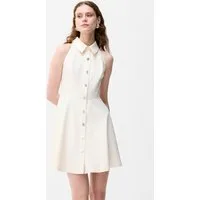 adL Shirtkleid Minikleid mit Hemdkragen und Neckholder