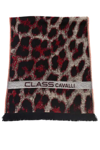 Cavalli Class Männer bordeauxroter Wollschal