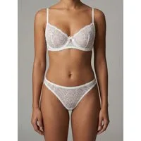 Elegant Love Set: Bügel-BH Weißes Dessous-Set – Elegante Damenunterwäsche & Reizwäsche (Set, 2-tlg., mit Panty) BH & String aus Spitze – Lingerie-Set für besondere Momente
