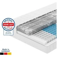 Taschenfederkernmatratze Deluxe 7-Zonen Federkernmatratze mit 3D Kaltschaum, Optimale Anpassung, AM Qualitätsmatratzen, 24 cm hoch, 90x200 cm