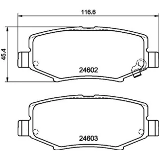 Hella Bremsbel?ge hinten Dodge Nitro Jeep Cherokee Compass Wrangler