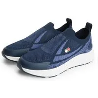 Tommy Jeans TJM KNITTED RUNNER Slip-On Sneaker Slipper, Halbschuh, Schlupfschuh mit Kontrastbesätzen