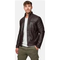 Indicode Lederimitatjacke Herren Brook Übergangsjacke Herrenjacke mit stilvollen Applikationen