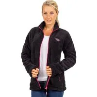 Reichstadt Fleecejacke Damen Regular Fit Flauschige Jacke Kuschelige 22RSW002 Extravagante Reißverschluss-Anhänger