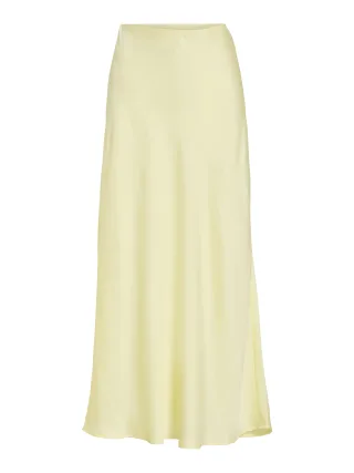 VILA - VIELLETTE HW MIDI SKIRT - NOOS Pastel Yellow - Gr. - 36