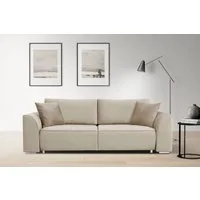 INOSIGN 3-Sitzer BEATRICE, B: 250 cm - wahlweise mit Bettfunktion, u. Bettkasten, incl. 2 Zierkissen