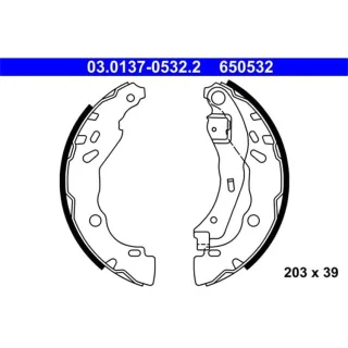 ATE Bremsbacken hinten Dacia Renault 03.0137-0532.2