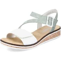 Rieker Riemchensandale Sommerschuh, Sandalette, Keilabsatz, mit asymmetrischem Riemchen