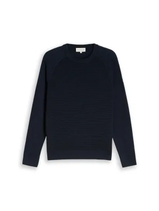 Tom Tailor - Strickpullover mit Ottoman Struktur sky captain blue - Gr. - XXL
