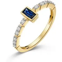 Firetti Fingerring Schmuck Geschenk Gold 333 Damenring Ring Baguette, mit Saphir, Zirkonia (synth)