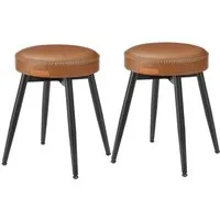 VASAGLE Sitzhocker Esszimmerstühle, Küchenstühle aus Kunstleder (2 St), Esszimmerstuhl, EKHO Series, schminktisch stuhl, 48,2 cm hoch
