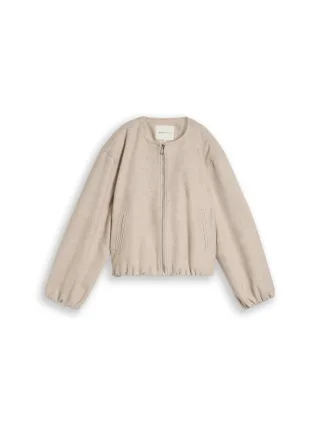 Denim Tom Tailor - Blouson Jacke in Melange-Optik atmosphere beige melange - Gr. - XL