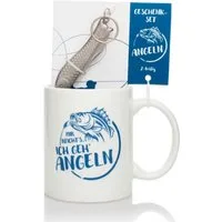 Weltbild GmbH & Co. KG Tasse Geschenkset Angeln - Tasse und Schlüsselanhänger Messerchen