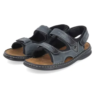 Josef Seibel Sandalen FRANKLYN  Blau - Gr. 46 -  Leder und Textil
