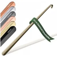 JK Trade Schuhlöffel 62cm Edelstahl Vintage poliert (1-tlg., extra lang & stabil), Metall Schuhanzieher lang zum Stehen, Aufhängbar, 2mm Extra Stabil