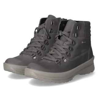 Beliana Schnürstiefeletten - Gr. 37 - Grau - Rauleder