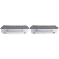 ONDIS24 Aufbewahrungsbox Unterbettbox Rollerbox Aufbewahrungsbox 35 W (2 St), 35 liter