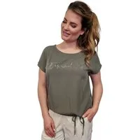 Estefania for woman Blusenshirt mit Tunnelzug und Schriftzug