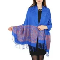 dy_mode Modeschal Eleganter Damen Schal Stola Schultertuch im Paisley Muster, mit Fransen