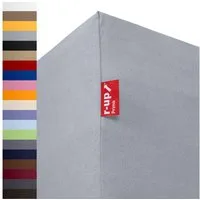 r-up Spannbettlaken Prima 90x200 bis 220x240 erhältlich! 160 g/m², Baumwolle, Gummizug: fest eingenähtes dauerelastisches Rundumgummi, (1 Stück), (90x200-100x220, 15-35cm Matratzenhöhe, silbergrau)