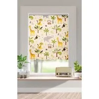 Rollo Jungle, OTTO home, Lichtschutz, ohne Bohren, freihängend, Klemmfix, Klemmfix, Fixmaß, Tiere, Kinderrollo, einseitig bedruckt