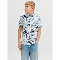 Jack & Jones Junior Kurzarmhemd JJHONOLULU AOP SHIRT SS JNR mit Allover-Print