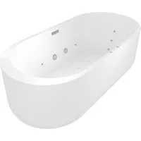 AcquaVapore Whirlpool-Badewanne freistehende Badewanne Wanne F26 170x80cm Whirlpool Luft & Wasser, (1-tlg), mit Ablaufgarnitur