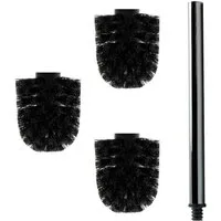 Daloual WC-Reinigungsbürste Ersatzbürstenköpfe Ø 6,5 cm inklusive Edelstahlgriff, Badezimmer, Gäste-WC, (Vorteils-Set, 4-tlg), Auswechselbarer Bürstenkopf, hochwertige Borsten, rostfrei, Edelstahl