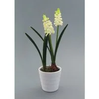Kunstblume Kunstpflanze, Blume MUSKARI ca. 23cm. Im runden Kunststofftopf., Gasper, Höhe 23.00 cm