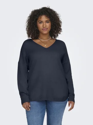 ONLY CARMAKOMA - CARMARGARETA LS PULLOVER KNT NOOS Ombre Blue - Gr. - 48