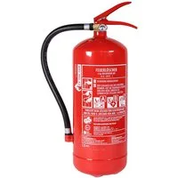 EXDINGER Pulver-Feuerlöscher Feuerlöscher Pulver GP-6x ABC mit Halterung frostsicher 27A 144B C, Dauerdruck, ABC Pulver, (1-St) Dauerdrucklöscher