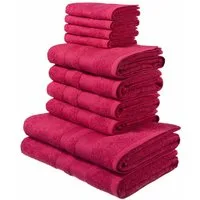 OTTO home Handtuch Set Vanessa, 10-tlg Handtuch-Set, weich, in Standard- und Premium-Qualität, Walkfrottee (Set, 10-St), 100% Baumwolle, Duschtücher, Handtücher, Gästetücher, mit Bordüre