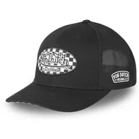 Von Dutch Trucker Cap Von Dutch Originals Trucker Cap - SEMI-CURVED (Basecap, Basecap, Meshcap, Trucker Kappe) Schirmunterseite ist im gleichen Design bedruckt wie der Logo Patch