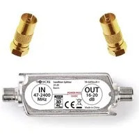 TronicXL Sat Verstärker F-Stecker Koax Adapter Satelliten DVB-S2 HD 4K TV Leistungsverstärker