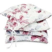 Amilian Stuhlkissen 40x40 mit Bändern - 4er Set Sitzkissen - Outdoor Indoor - Sitzauflage, waschbar